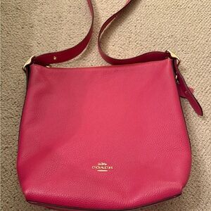 Coach Fuchsia Leather Shoulder Bag